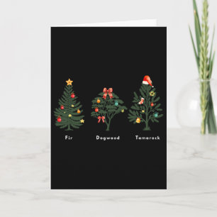 Funny Christmas Tree Anti Trump Hidden Message Fem Card