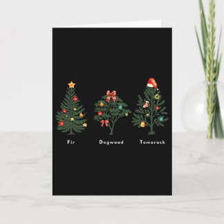 Funny Christmas Tree Anti Trump Hidden Message Fem Card