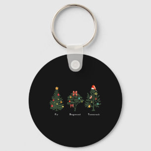 Funny Christmas Tree Anti Trump Hidden Message Fem Keychain