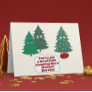 Funny Christmas Tree Balls Pun Folded Holiday Card