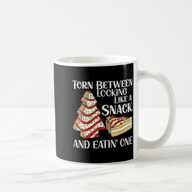 Funny Christmas Tree Cake Torn Between Looking Lik Coffee Mug (Right)