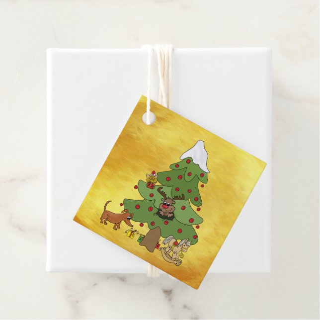 Funny Christmas Tree  Favor Tags (In Situ)