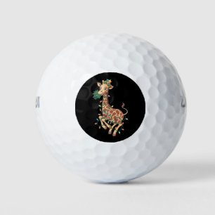 Funny Christmas Tree Giraffe Lover Gift Love Golf Balls
