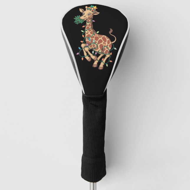 Funny Christmas Tree Giraffe Lover Gift Love  Golf Head Cover (Front)