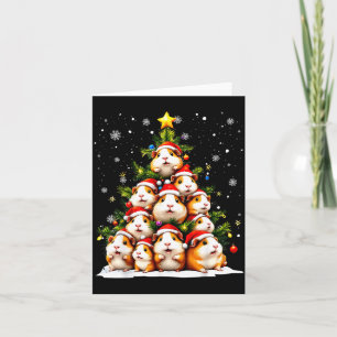 Funny Christmas Tree Guinea G Family Xmas Pajamas Card