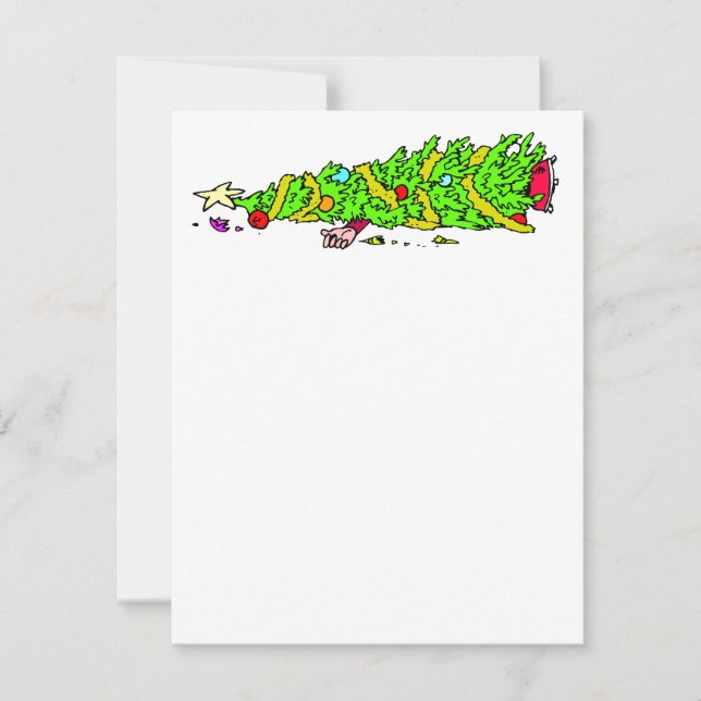 Funny Christmas Tree Humor Holiday Card (Front)