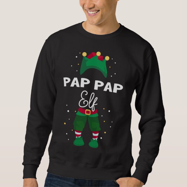 Funny Christmas Tree Lights Ugly Sweater PAP PAP E (Front)