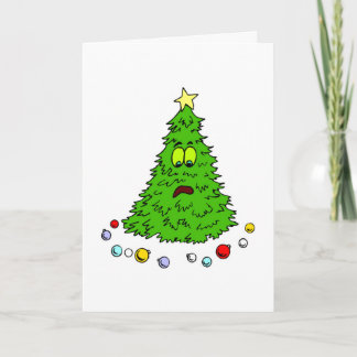 Funny Christmas Tree Lost Holidays Decorations Holiday Card