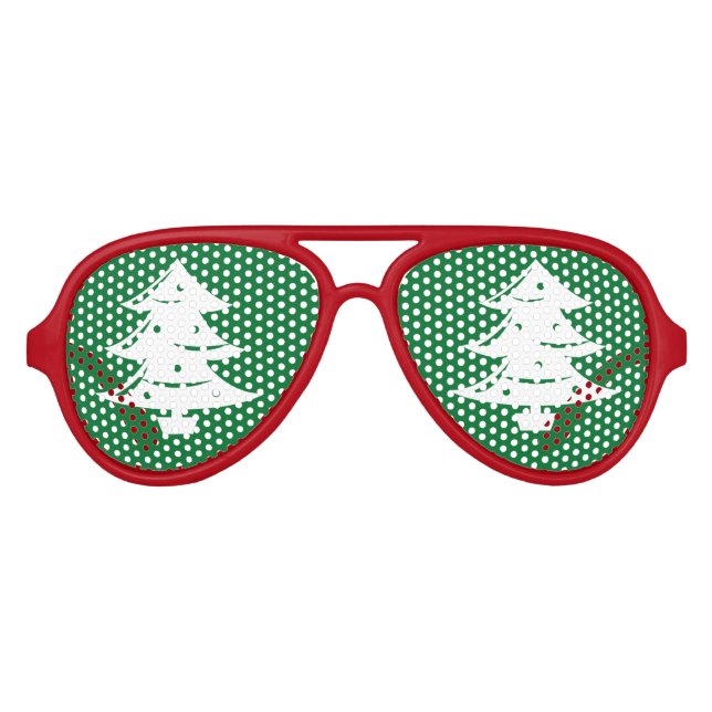 Funny Christmas tree party shades Xmas sunglasses (Front)