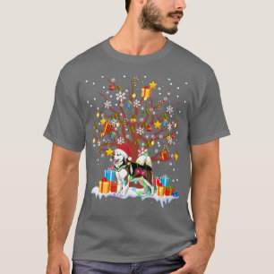 Funny Christmas Tree Santa Alaska Dog Lover Matchi T-Shirt