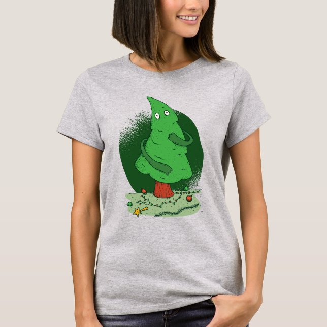 Funny Christmas Tree T-Shirt (Front)