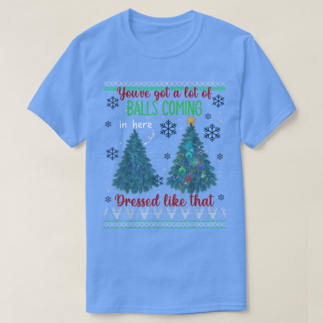 Funny Christmas Tree Topper Xmas Gag Sayings Gift  T-Shirt (Design Front)