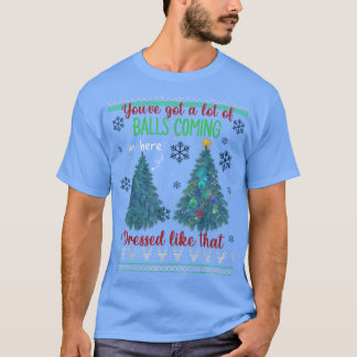 Funny Christmas Tree Topper Xmas Gag Sayings Gift  T-Shirt