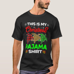 Funny Christmas Tree Turtle Lover Animals Xmas Paj T-Shirt