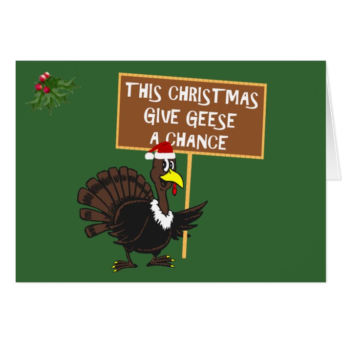 Funny Christmas Turkey Greeting Cards