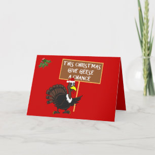 Funny Christmas Turkey Holiday Card