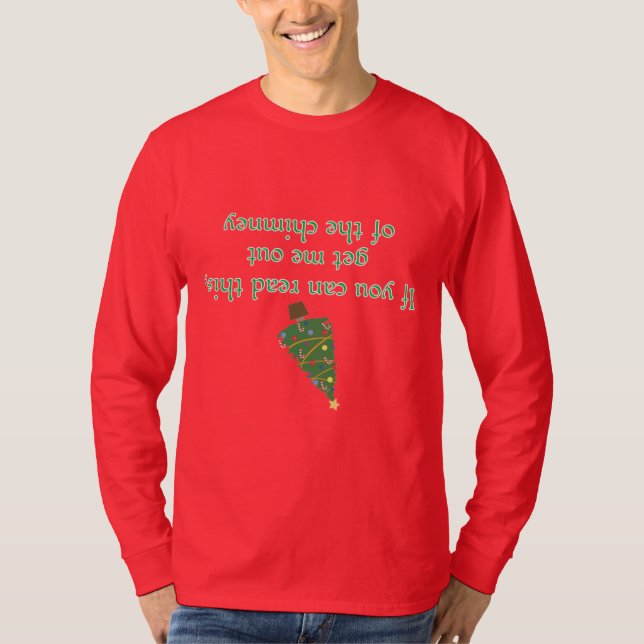 Funny Christmas Upside Down Phrase T-Shirt (Front)