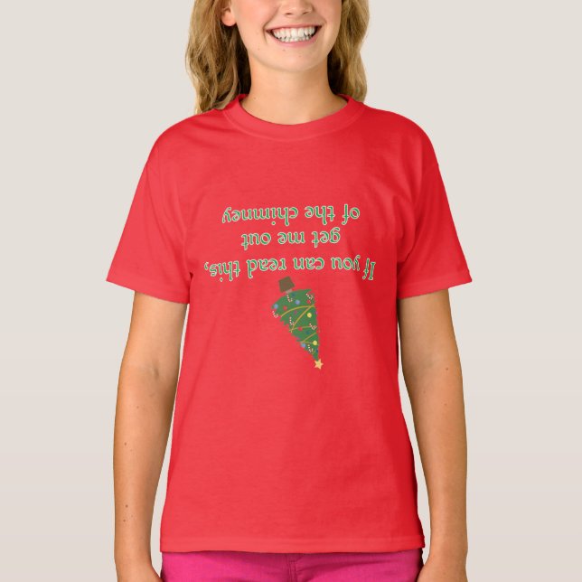 Funny Christmas Upside Down Phrase T-Shirt (Front)