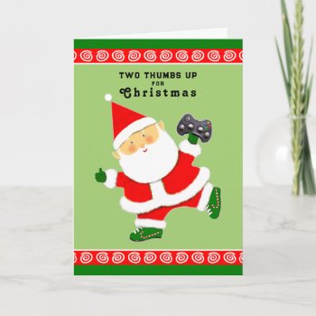 Funny Christmas Video Gamer Holiday Card by partygames at Zazzle