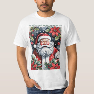 Funny Christmas Vintage Santa Clause Night Scene T-Shirt