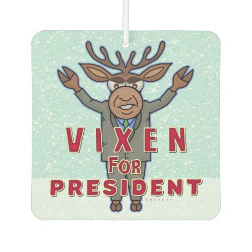 Funny Christmas Vixen President Reindeer Election Car Air Freshener