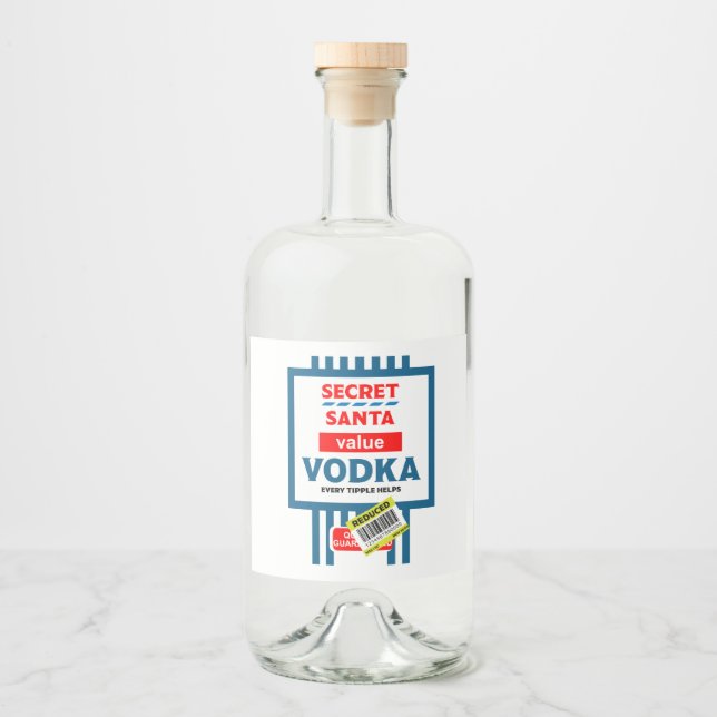 Funny Christmas Vodka Label (Front)