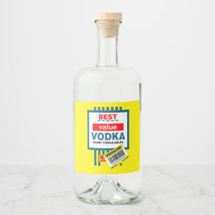 Funny Christmas Vodka Label