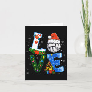 Funny Christmas Volleyball Players Lovers Xmas Card