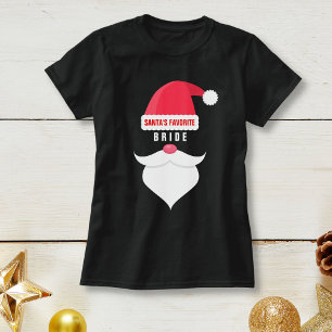 Funny Christmas Wedding Santa's Favorite Bride T-Shirt