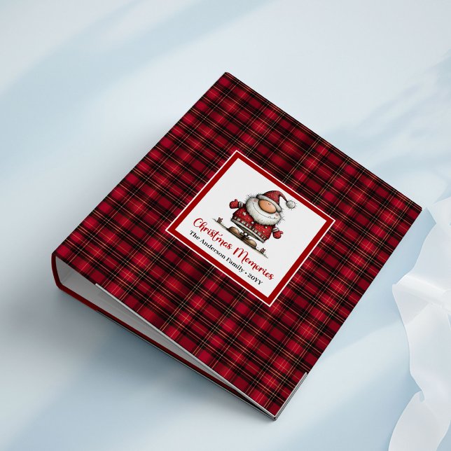 Funny Christmas Whimsy Santa Ring Binder Design (Funny Christmas Whimsy Santa Ring Binder Design)