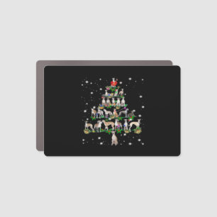 Funny Christmas Whippet Dog Lovers Gift Essential Car Magnet