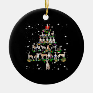 Funny Christmas Whippet Dog Lovers Gift Essential Ceramic Ornament