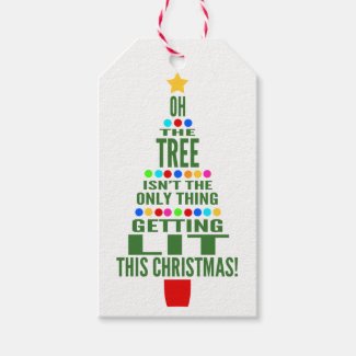 Funny Christmas Wine/Champagne Bottle Personalized Gift Tags