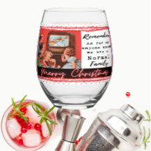 Funny Christmas Wine Glass Retro Best Friend Norma