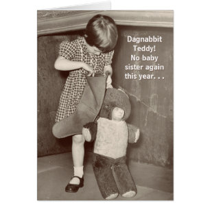 Funny Christmas Wish for a Baby Sister Cards