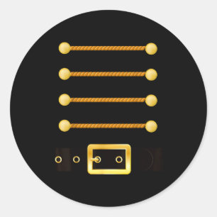 Funny Christmas With Nutcracker Costume Classic Round Sticker