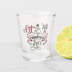 funny Christmas word art Shot Glass