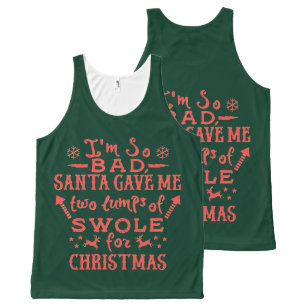 Gym Christmas Quotes Tank Tops Zazzle
