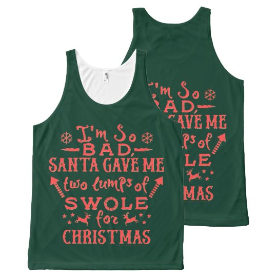 Funny Christmas Workout Weightlifting Exercise Gym All Over Print Tank Top Funny Christmas Workout Weightlifting Exercise Gym All Over Print Tank Top