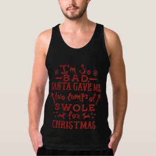 Funny Christmas Workout Weightlifting Exercise Gym Tank Top