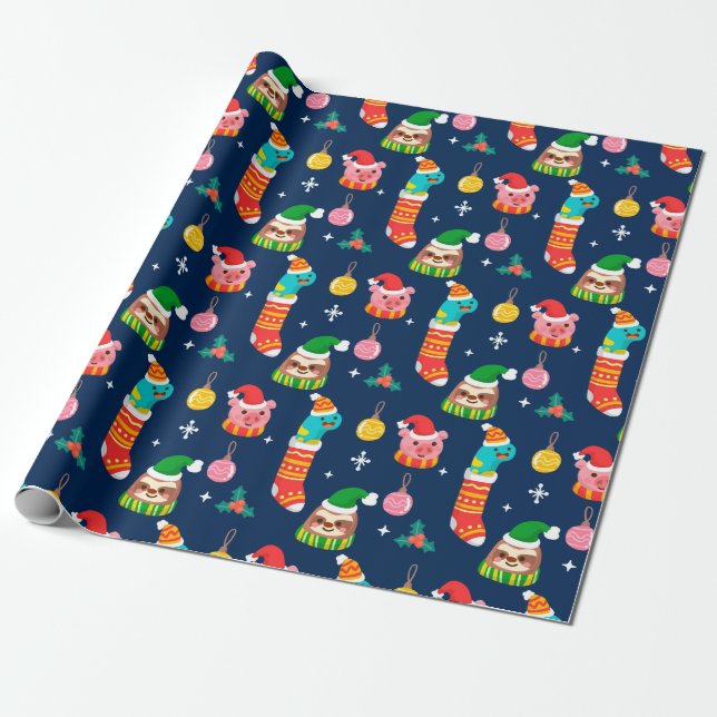 Funny Christmas Wrapping Paper (Unrolled)