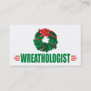 Funny Christmas Wreath Business Card