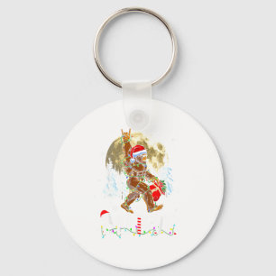 Funny Christmas Xmas Bigfoot Believe Sasquatch In Keychain
