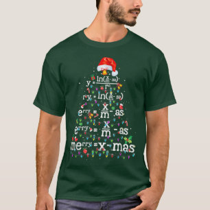 Funny Christmas Xmas Clothing Math Christmas Tree  T-Shirt
