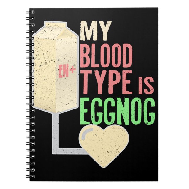Funny Christmas Xmas Eggnog Apparel Notebook (Front)