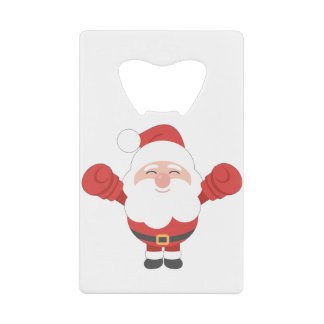 Funny Christmas Xmas Santa Boxing MMA WWF Fighter Credit Card Bottle Opener