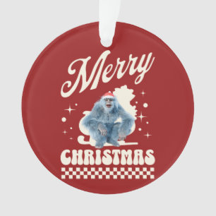 Funny Christmas Yeti Holiday Humor Ornament