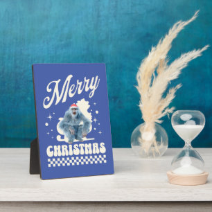 Funny Christmas Yeti Holiday Humor Plaque