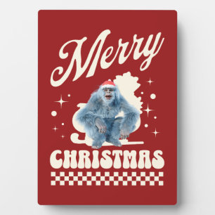 Funny Christmas Yeti Holiday Humor Plaque