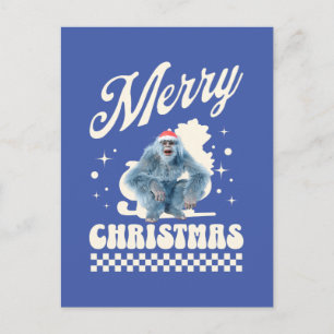 Funny Christmas Yeti Holiday Humor Postcard